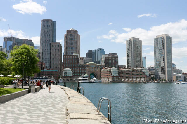 Boston Harbor from Fan Pier Park