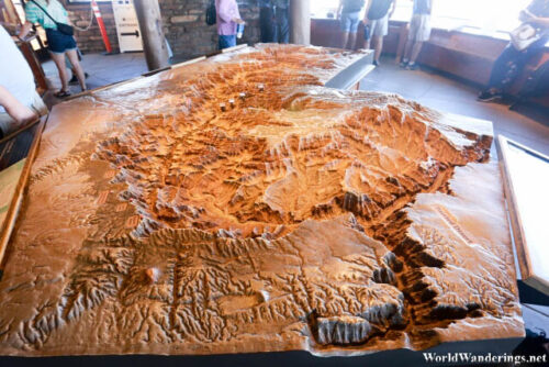 Scale Model of the Grand Canyon at the Yapavai Geology Museum