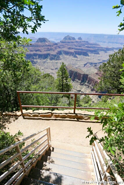 Going to the Viewing Deck at the Grand Canyon Lodge North Rim