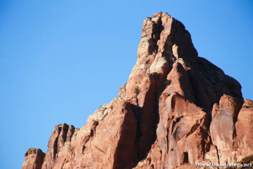 Red Sandstone Against the Blue Sky at Antelope Pass