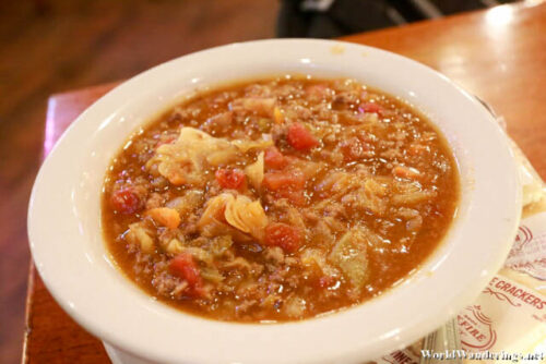 Chili Soup at Dam Bar and Grille