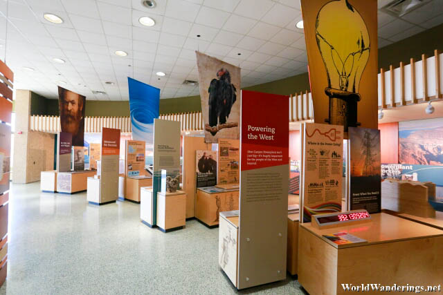 Exhibits at the Carl Hayden Visitor Center at the Glen Canyon Dam