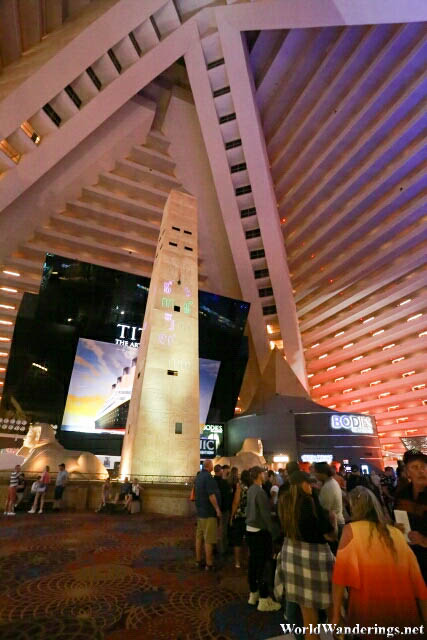 Obelisk at the Luxor Hotel in Las Vegas