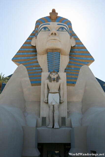 Closer Look at the Sphinx at Luxor Hotel
