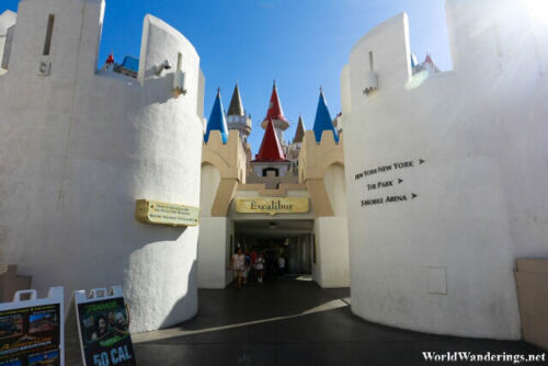 Entrance to the Excalibur Hotel and Casino