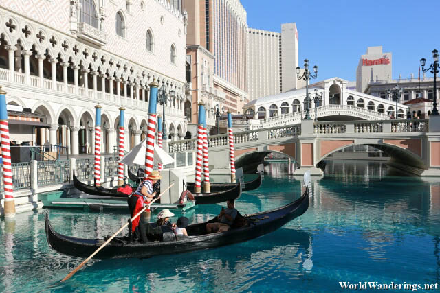 Riding the Gondola at The Venetian