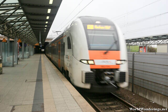 Train from Düsseldorf to Köln