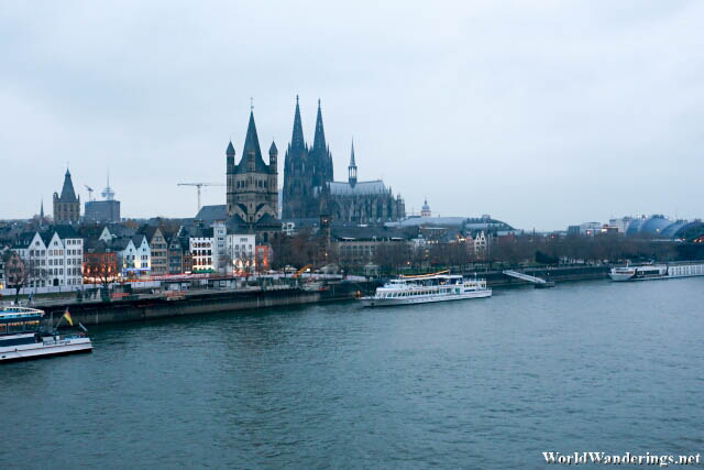 City of Köln from the River Rhine