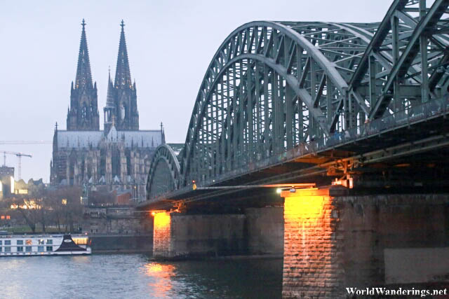 View of Köln in the Evening