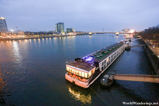 Cruise Ship on the River Rhine in Köln
