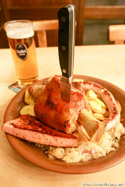 Grilled Pork Knuckle at Haxenhaus in Köln