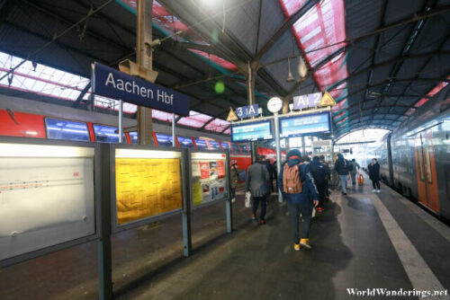 Arrival at Aachen Train Station