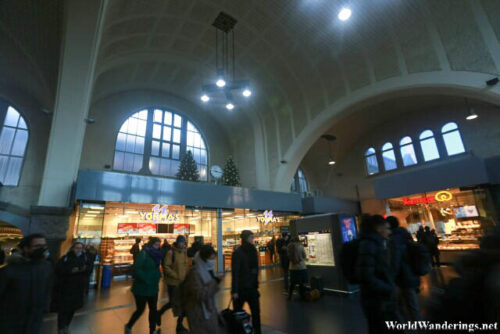 Inside Aachen Train Station