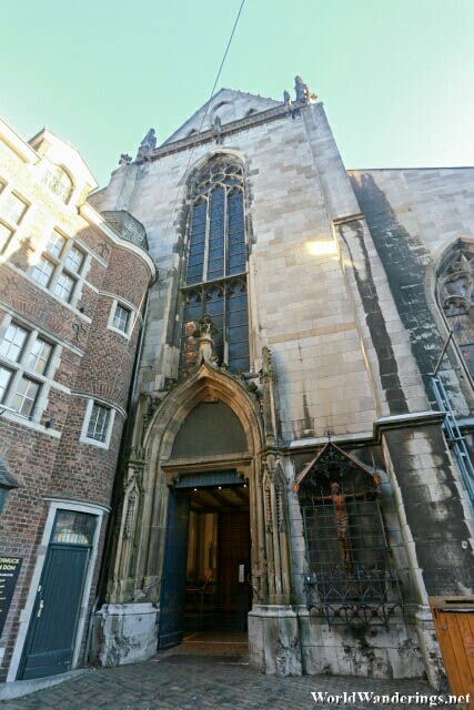 Outside Saint Foilan Church in Aachen