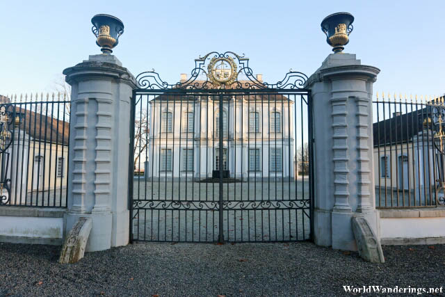 Outside the Gates of the Falkenlust Palace in Brühl