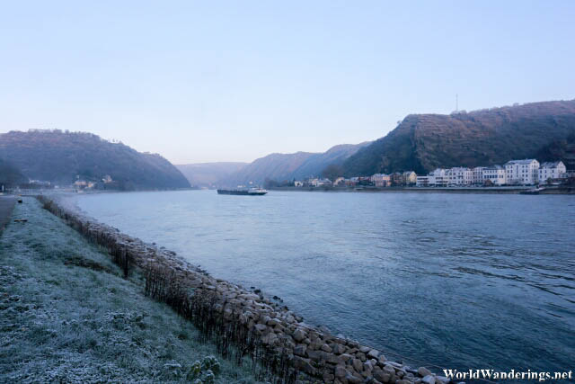 View from the River Rhine at Sankt Goar