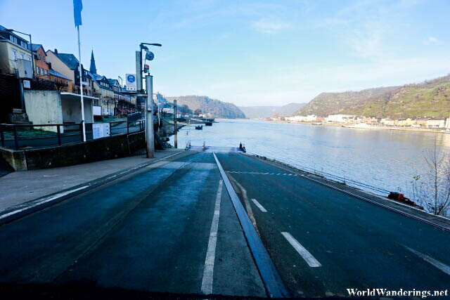 Going to the Ferry Terminal at Sankt Goar