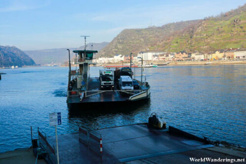 Approaching Ferry at the Ferry Terminal at Sankt Goar