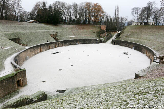 Amphitheater at Trier in the Winter