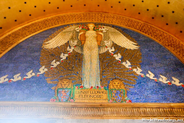 Mosaic Above the Door at the Wedding Tower in Mathildenhöhe