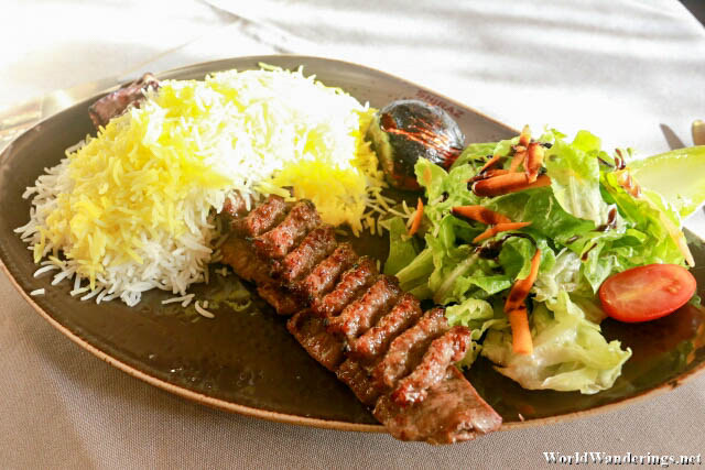 Kebab at Shiraz Restaurant Darmstadt