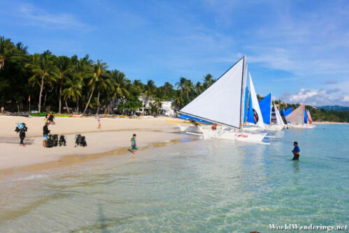 Sailboats at Boracay