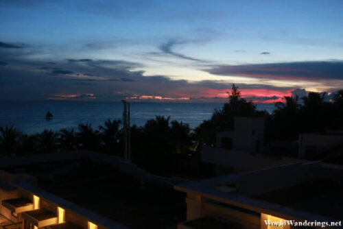 Sunset from the Henann Palm Beach Resort