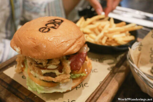 Burger at Epic Boracay