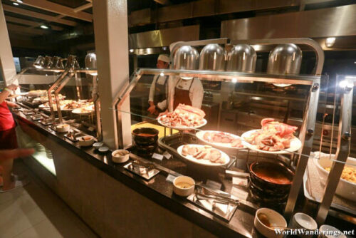 Meat Section of the Buffet at the Sea Breeze Cafe in Boracay