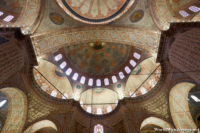 Beautiful Interiors of the Sultan Ahmed Mosque in Istanbul