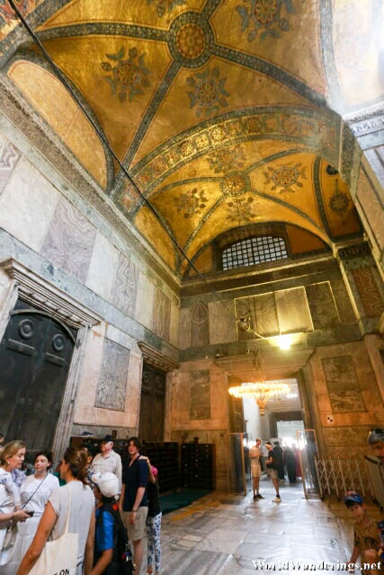 Golden Mosaic Roof at the Hagia Sophia