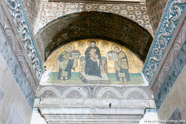 Mosaic of the Blessed Virgin Mary at the Hagia Sophia