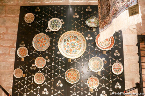 Plates on Display at the Topkapi Palace Museum in Istanbul