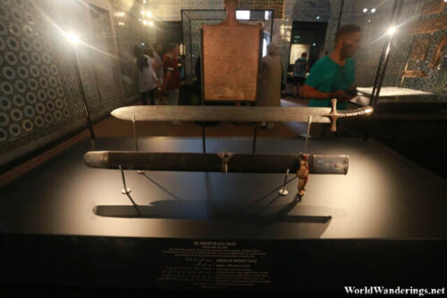 Sword of the Prophet David at the Topkapi Palace Museum in Istanbul