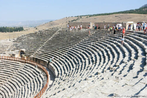 Visitors to the Amphitheater of Hierapolis