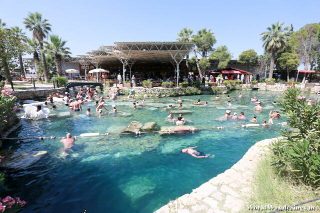 Swimming in Cleopatra's Pool at Hierapolis