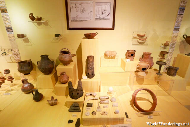 Pottery on Display at the Archeological Museum of Hierapolis