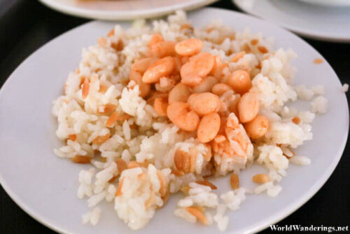 Rice Topped With Beans at Denizli Bus Station