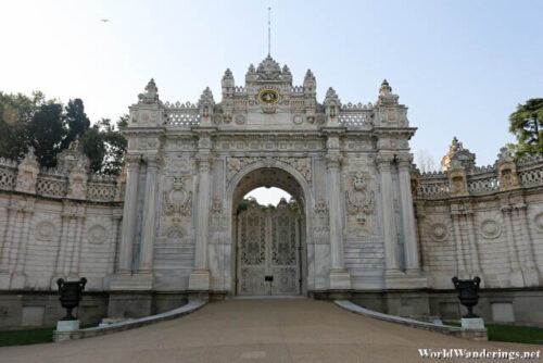 Gate of the Sultan at the Dolmabahce Palace in Istanbul