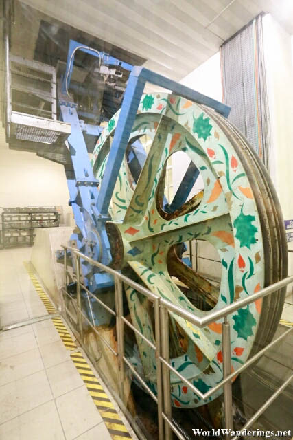 Giant Wheel Which is Part of the Pulley System of the Funicular at Istanbul