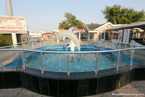 Dolphin Sculpture at the Yenikapi Ferry Terminal in Istanbul