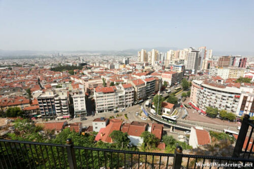 Looking at the City of Bursa from Tophane Park