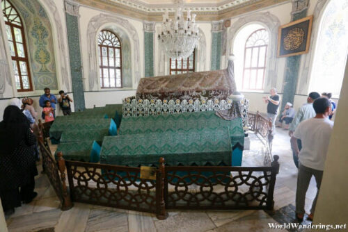 Inside the Mausoleum of Ozman Gazi in Bursa