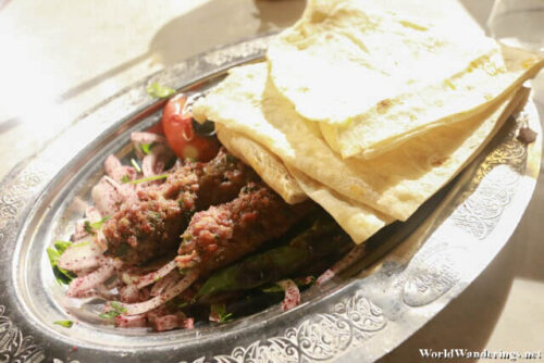 Adana Kebab with Pita at Seref Buryan 1892