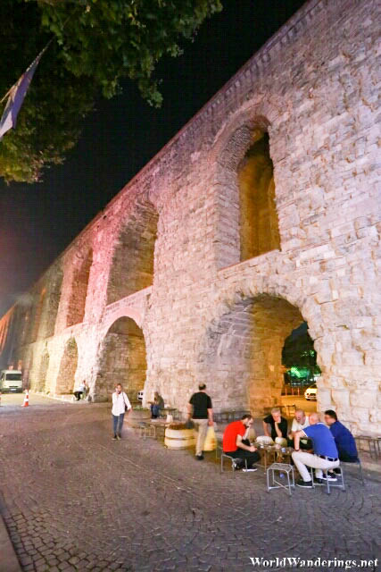 Outside the Aqueduct of Valens in Istanbul