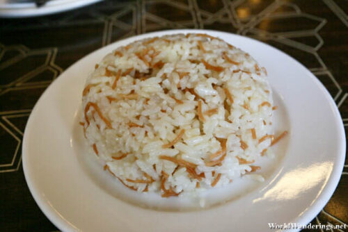 Rice at Saruja Restoran in Istanbul