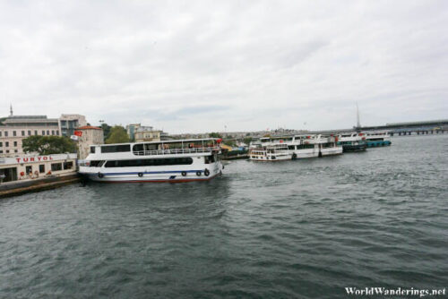 Departing the Eminonu Ferry Terminal