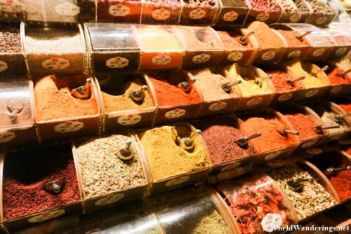 Spices on Display at the Grand Bazaar of Istanbul