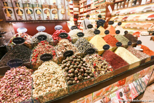 Dried Tea on Display at the Grand Bazaar of Istanbul