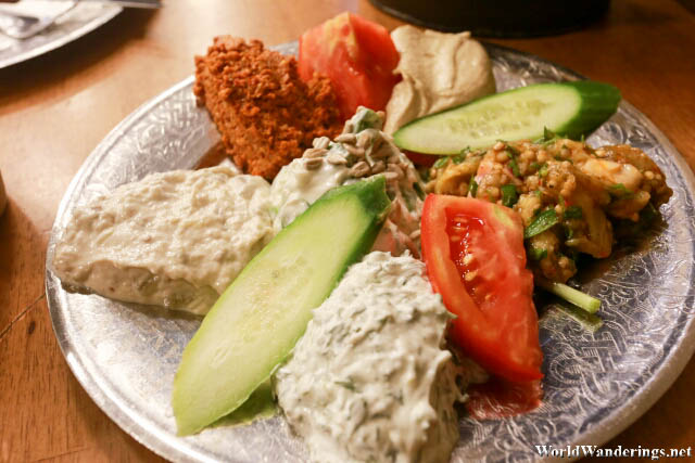 Appetizer Selection at Baran Et Mangal in Istanbul